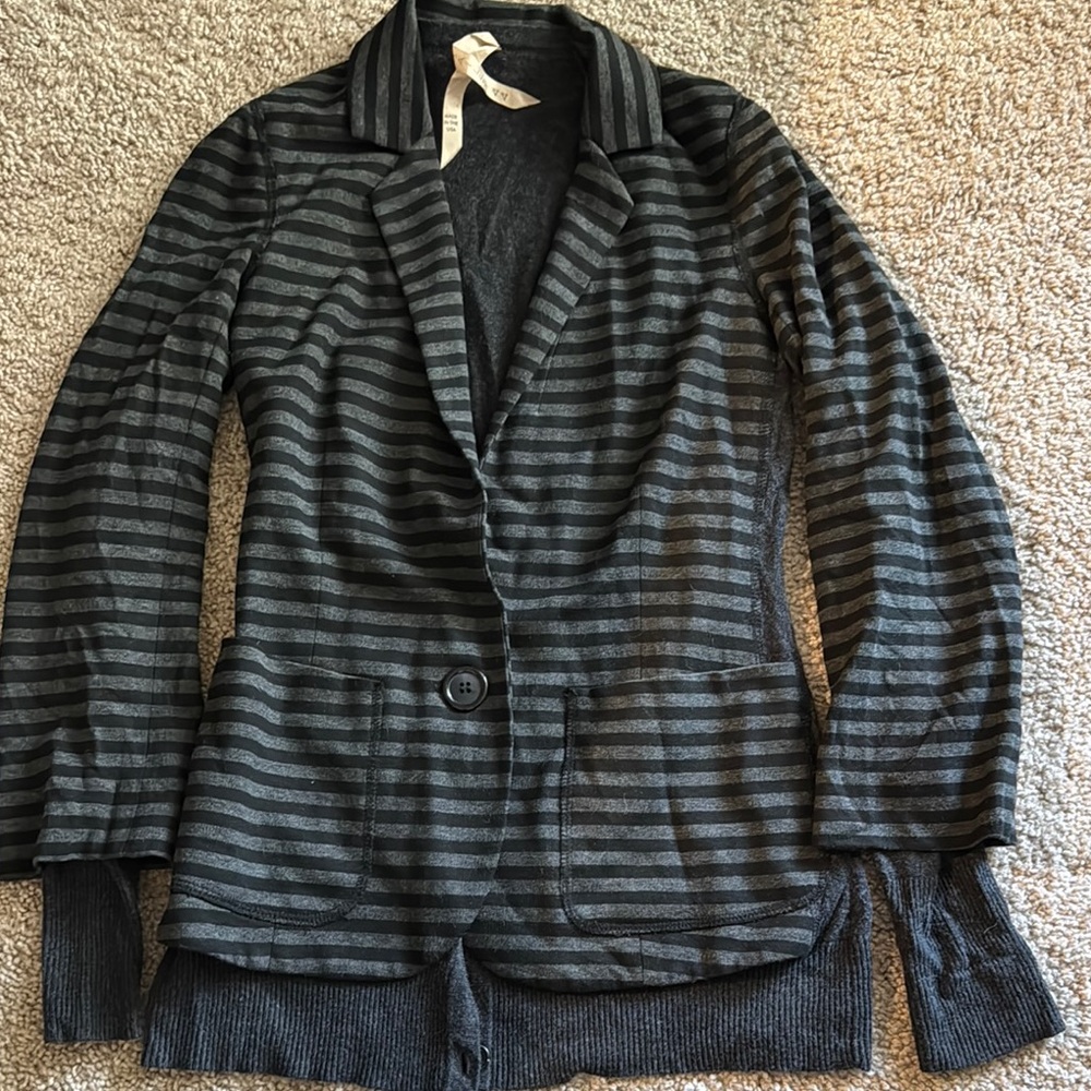 Bailey 44 Black Knit Blazer with Ribbed Cuffs